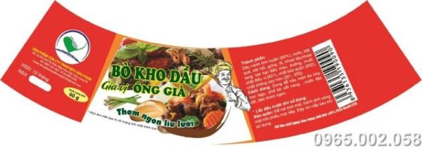 In tem nhãn decal gia vị