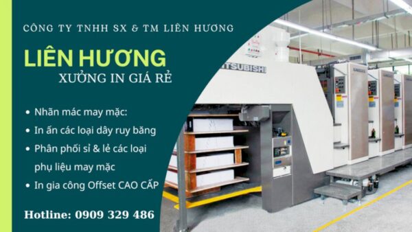Xưởng in giá rẻ Liên Hương uy tín chất lượng nhất TP. HCM
